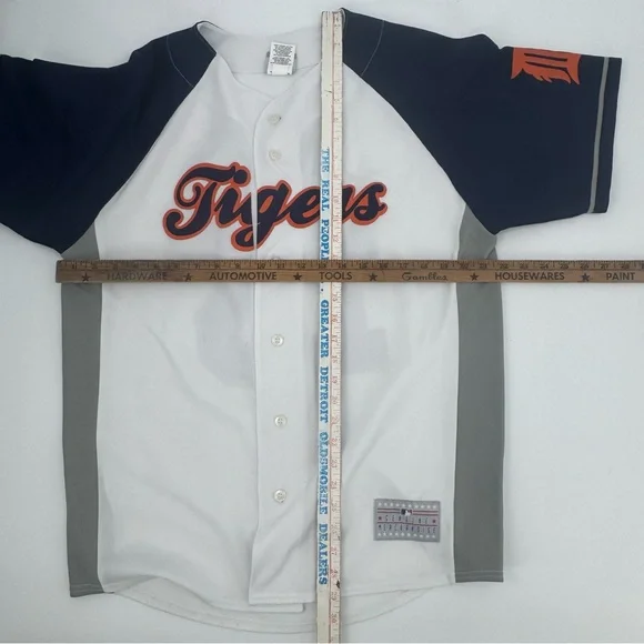 Detroit Tigers Brandon Inge #15 MLB Jersey White Navy Size Large (T1) - Picture 7 of 9